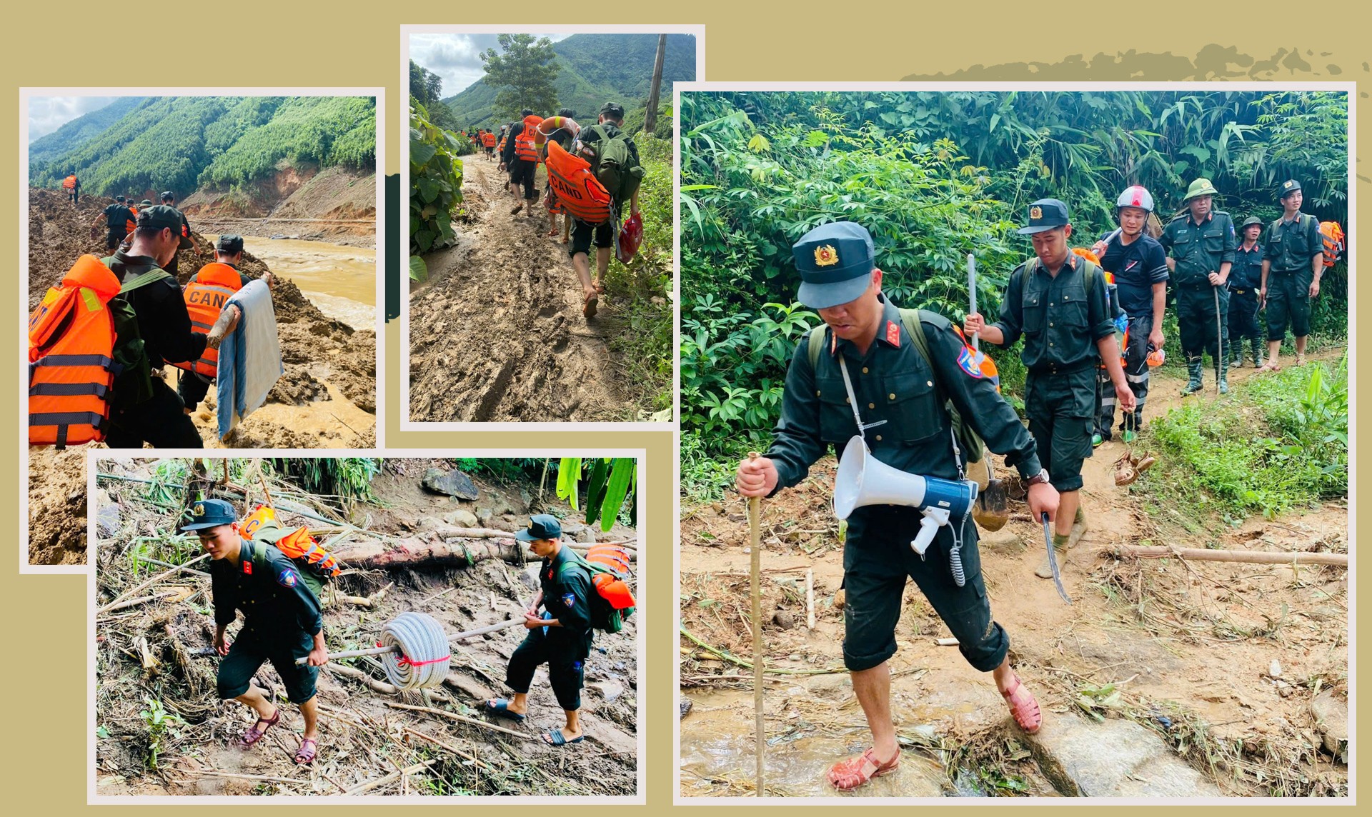Nặng tình quân dân nơi cơn lũ đi qua