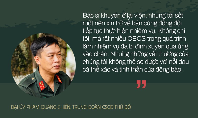 Nặng tình quân dân nơi cơn lũ đi qua