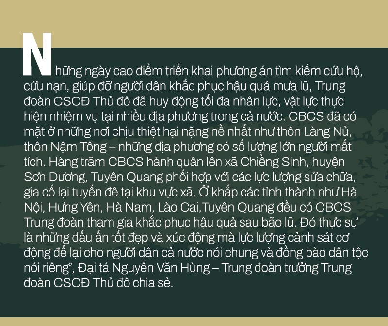 Nặng tình quân dân nơi cơn lũ đi qua