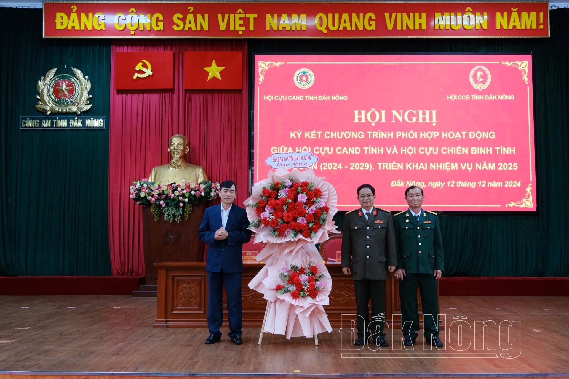 Hội Cựu Chiến binh và Hội Cựu CAND tỉnh Đắk Nông ký kết chương trình phối hợp hoạt động