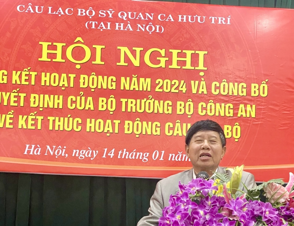 Kết thúc hoạt động Câu lạc bộ sỹ quan hưu trí Bộ Công an tại Hà Nội