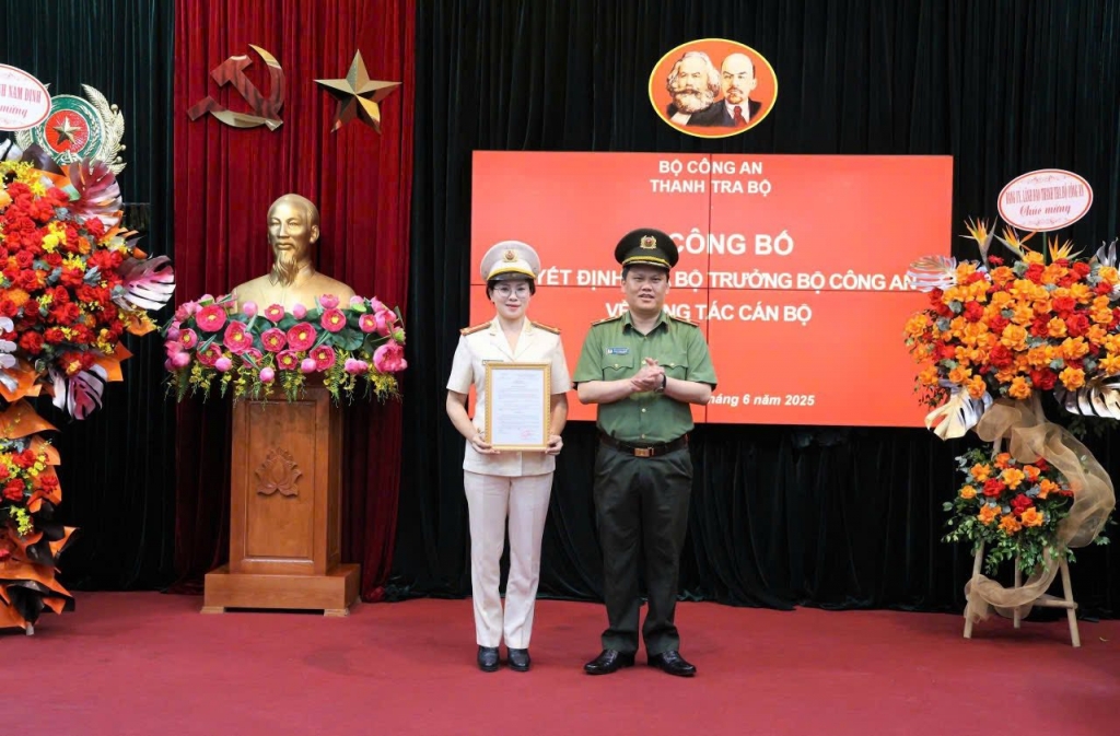Điều động Phó Giám đốc Công an tỉnh Nam Định giữ chức vụ Phó Chánh Thanh tra Bộ Công an