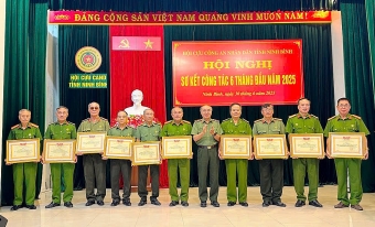 Hội Cựu CAND tỉnh Ninh Bình (cũ) sơ kết công tác 6 tháng đầu năm 2025