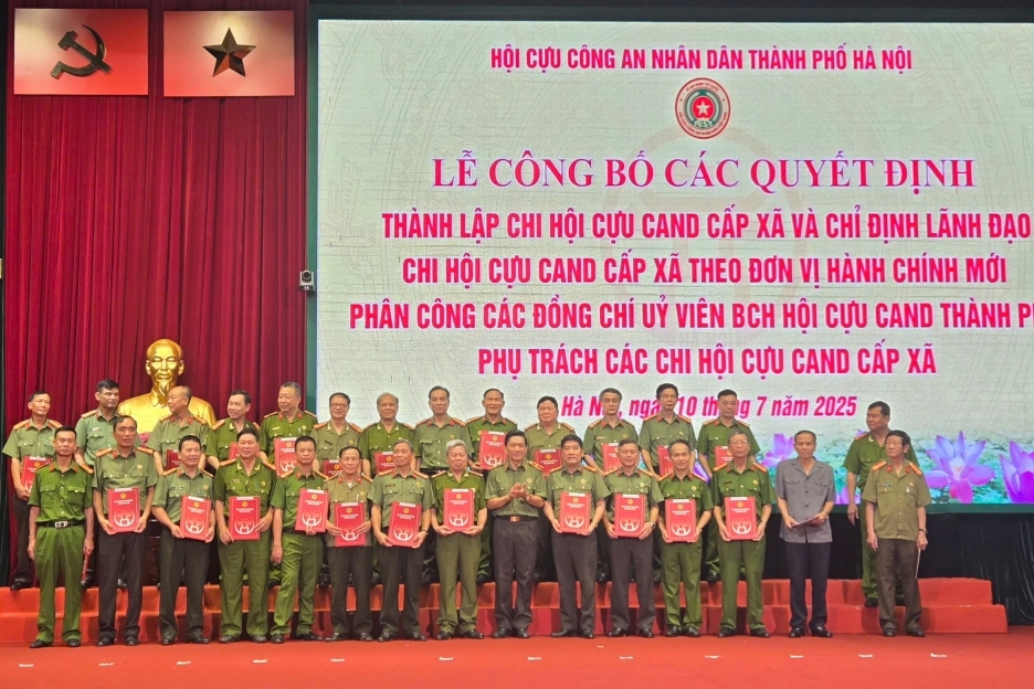 Hội Cựu CAND thành phố Hà Nội: Đơn vị đầu tiên công bố thành lập 126 Chi hội cấp xã