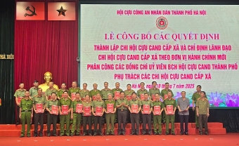 Hội Cựu CAND thành phố Hà Nội: Đơn vị đầu tiên công bố thành lập 126 Chi hội cấp xã