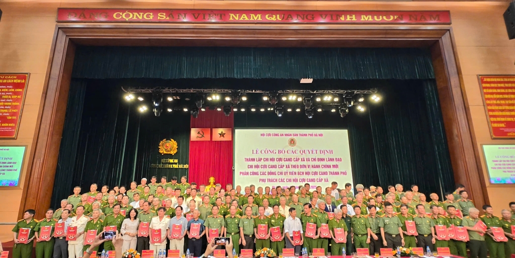 Hội Cựu CAND thành phố Hà Nội: Đơn vị đầu tiên công bố thành lập 126 Chi hội cấp xã