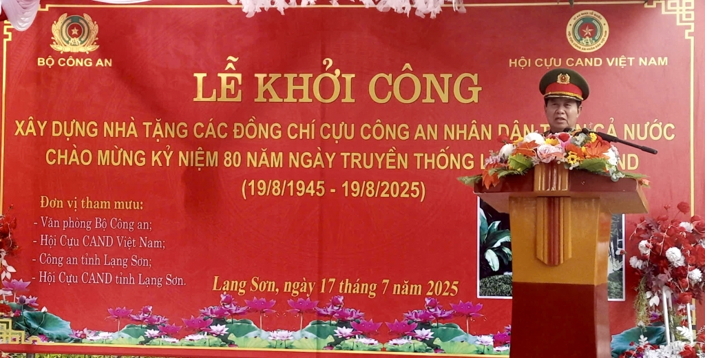 Hội Cựu CAND tỉnh Lạng Sơn xây nhà tình nghĩa cho hội viên