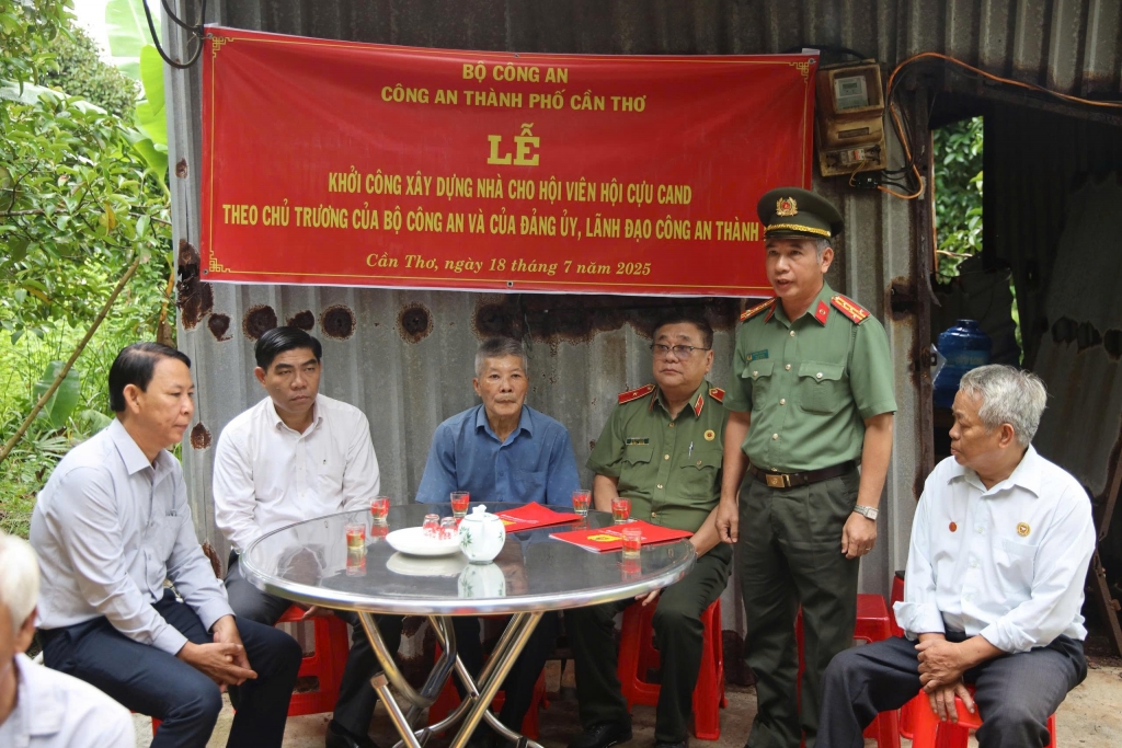 Thành phố Cần Thơ khởi công xây dựng nhà cho hội viên Hội Cựu CAND khó khăn về nhà ở
