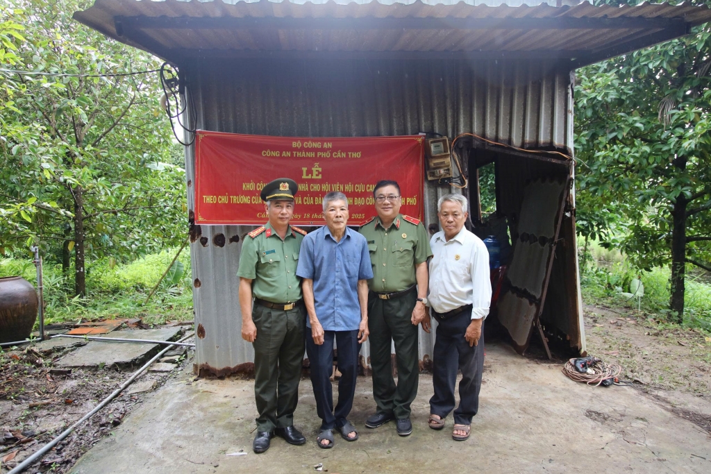 Thành phố Cần Thơ khởi công xây dựng nhà cho hội viên Hội Cựu CAND khó khăn về nhà ở