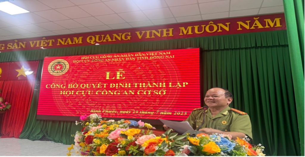 Hội Cựu CAND tỉnh Đồng Nai kiện toàn tổ chức sau sáp nhập đơn vị hành chính mới