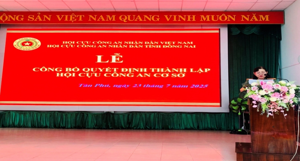 Hội Cựu CAND tỉnh Đồng Nai kiện toàn tổ chức sau sáp nhập đơn vị hành chính mới