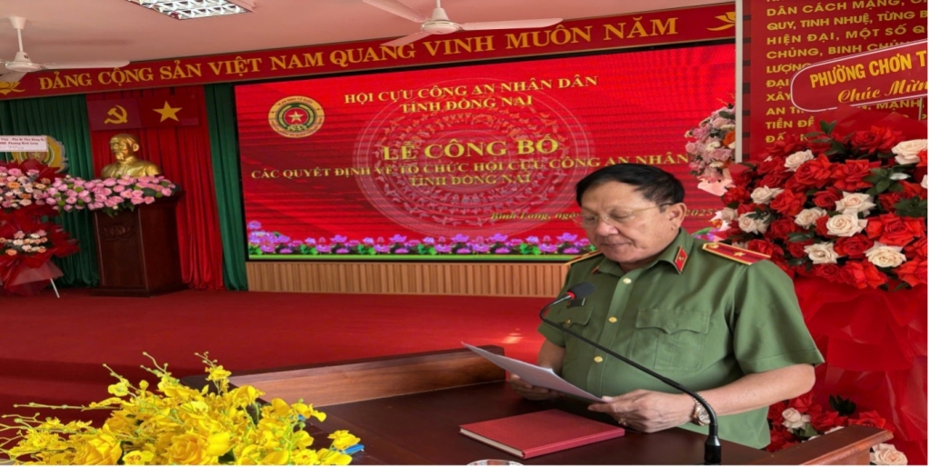 Hội Cựu CAND tỉnh Đồng Nai kiện toàn tổ chức sau sáp nhập đơn vị hành chính mới