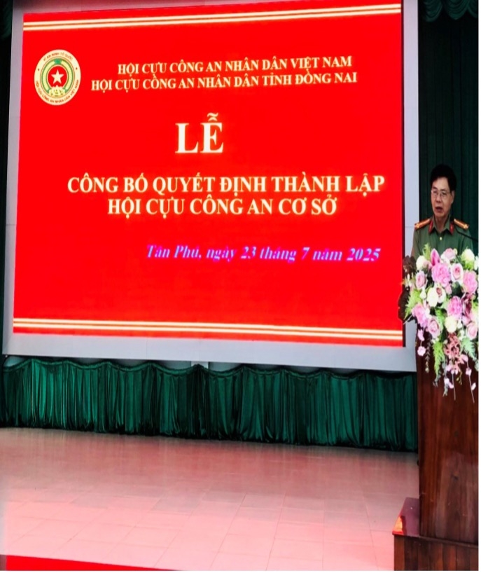 Hội Cựu CAND tỉnh Đồng Nai kiện toàn tổ chức sau sáp nhập đơn vị hành chính mới