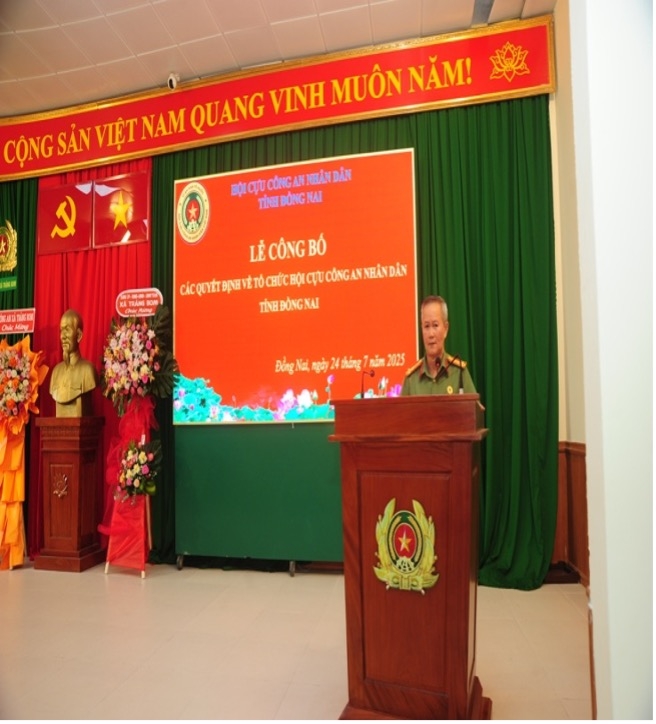 Hội Cựu CAND tỉnh Đồng Nai kiện toàn tổ chức sau sáp nhập đơn vị hành chính mới
