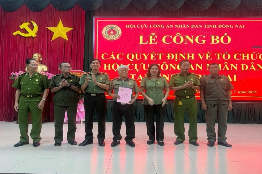 Hội Cựu CAND tỉnh Đồng Nai kiện toàn tổ chức sau sáp nhập đơn vị hành chính mới