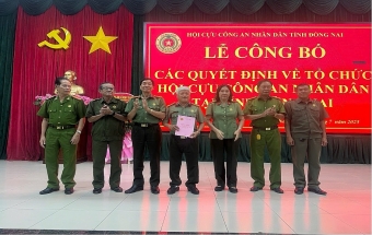 Hội Cựu CAND tỉnh Đồng Nai kiện toàn tổ chức sau sáp nhập đơn vị hành chính mới