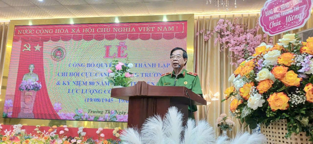 Ninh Bình: Thành lập Chi hội Cựu CAND phường Trường Thi sau sáp nhập đơn vị hành chính
