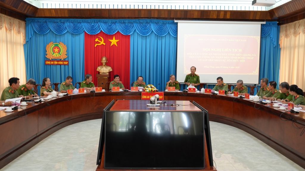 Hội nghị liên tịch về sắp xếp nhân sự sau hợp nhất Hội Cựu Công an nhân dân tỉnh Đồng Tháp