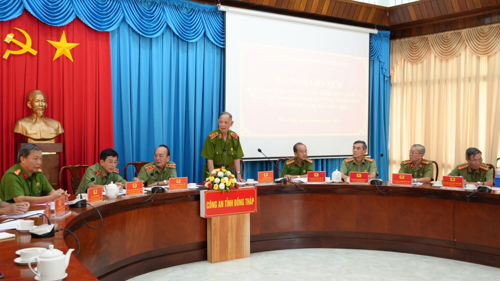 Hội nghị liên tịch về sắp xếp nhân sự sau hợp nhất Hội Cựu Công an nhân dân tỉnh Đồng Tháp