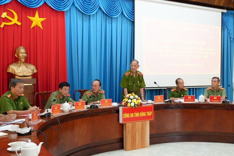 Hội nghị liên tịch về sắp xếp nhân sự sau hợp nhất Hội Cựu CAND tỉnh Đồng Tháp