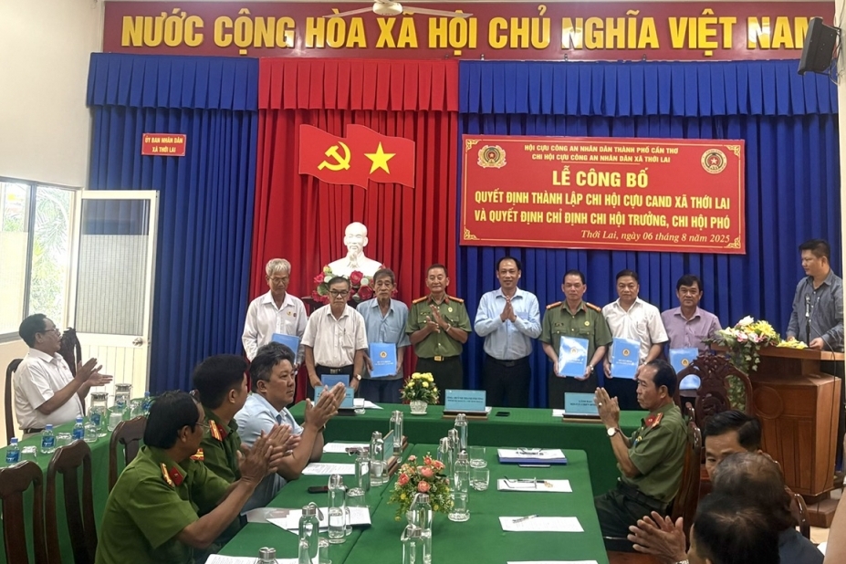 Cần Thơ: Thành lập Chi hội Cựu CAND xã Thới Lai sau sáp nhập đơn vị hành chính