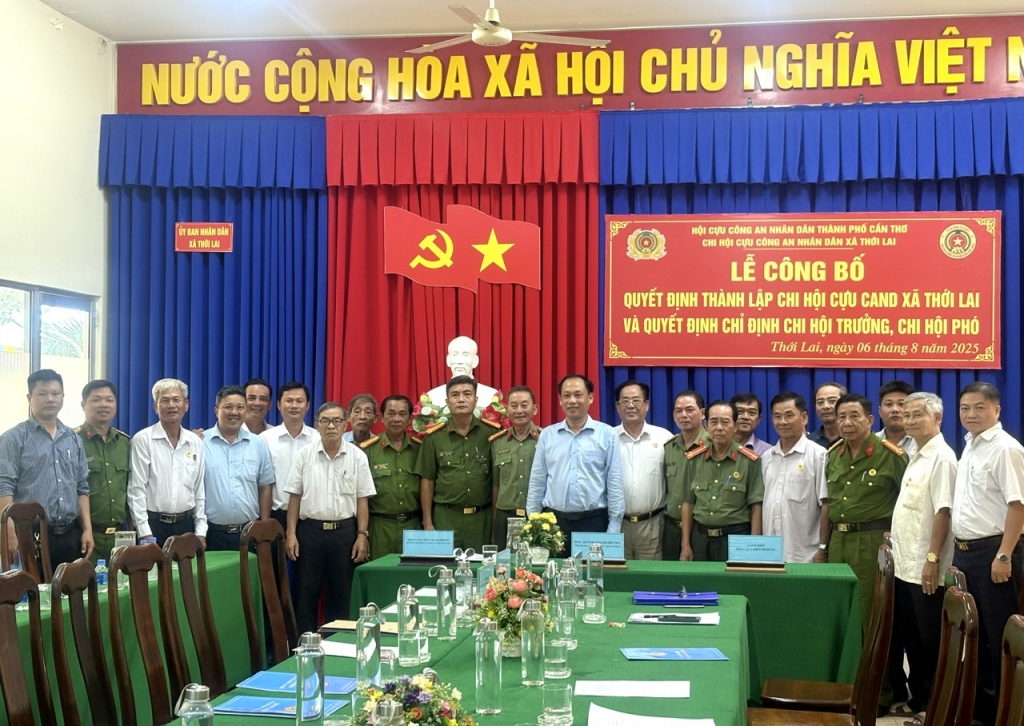Cần Thơ: Thành lập Chi hội Cựu CAND xã Thới Lai sau sáp nhập đơn vị hành chính