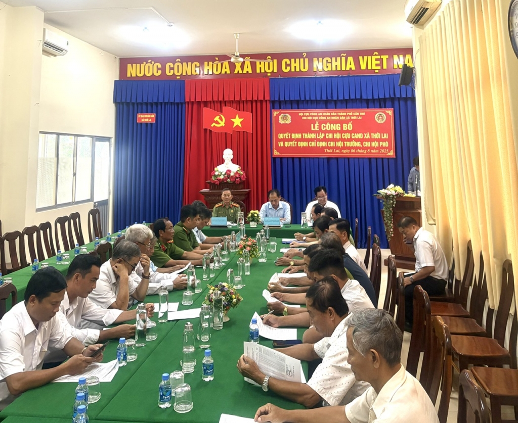 Cần Thơ: Thành lập Chi hội Cựu CAND xã Thới Lai sau sáp nhập đơn vị hành chính