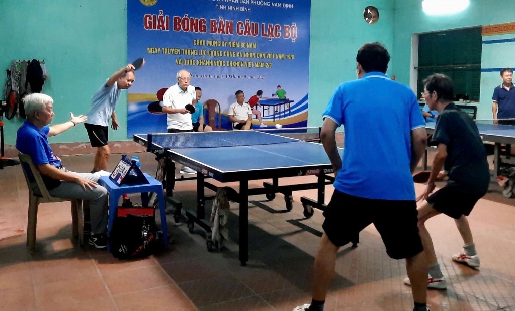 Chi hội CAND phường Nam Định tổ chức giải bóng bàn chào mừng 80 năm Ngày truyền thống CAND Chi hội CAND phường Nam Định tổ chức giải bóng bàn chào mừng 80 năm Ngày truyền thống CAND