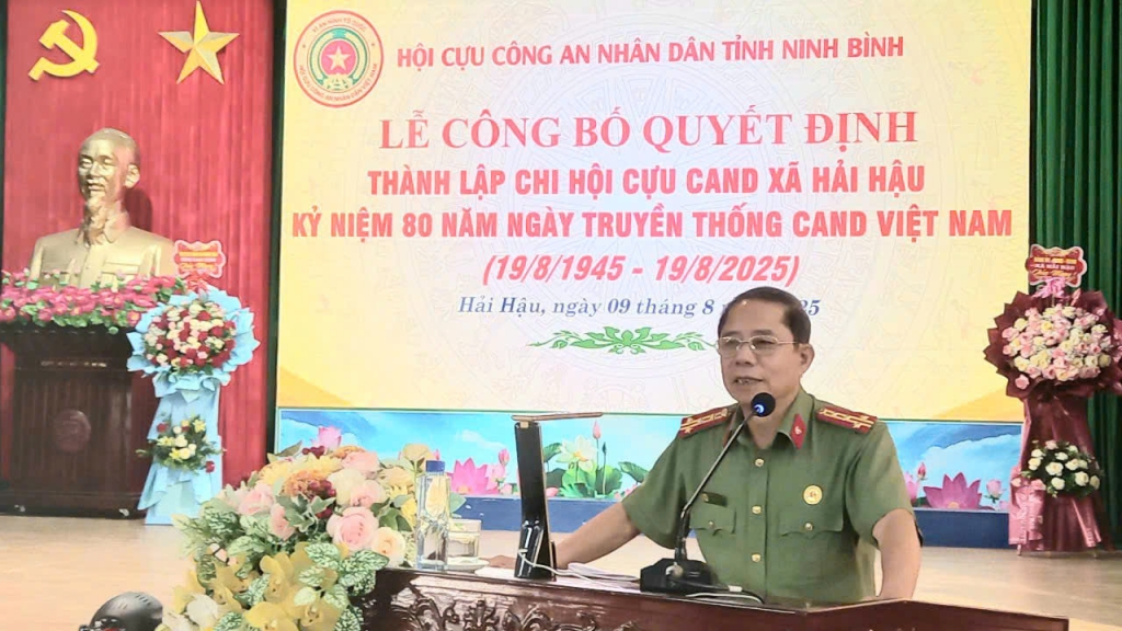 Ninh Bình: Thành lập Chi hội Cựu CAND xã Hải Hậu Ninh Bình: Thành lập Chi hội Cựu CAND xã Hải Hậu