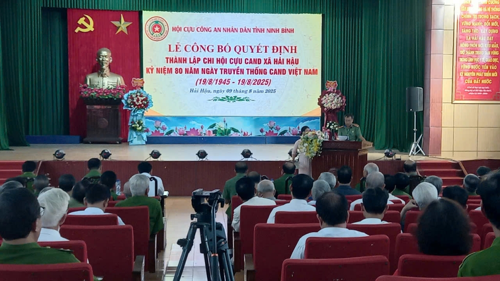 Ninh Bình: Thành lập Chi hội Cựu CAND xã Hải Hậu Ninh Bình: Thành lập Chi hội Cựu CAND xã Hải Hậu