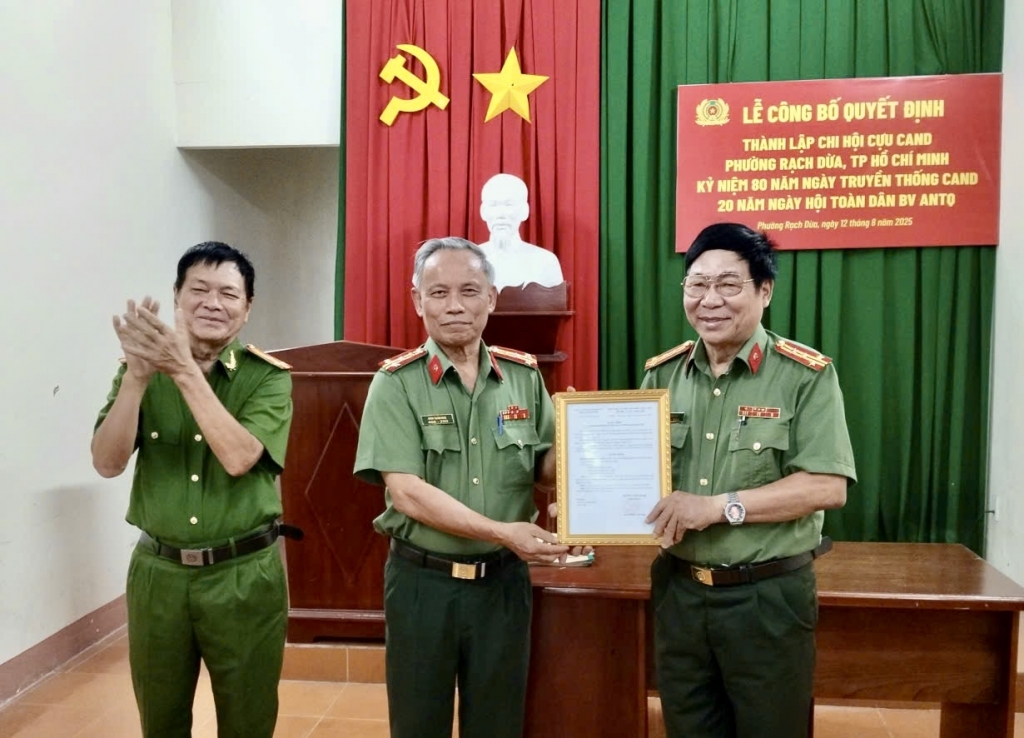 TP.HCM: Thành lập Chi hội Cựu CAND phường Rạch Dừa