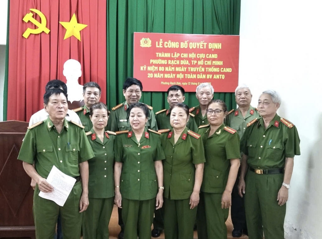TP.HCM: Thành lập Chi hội Cựu CAND phường Rạch Dừa