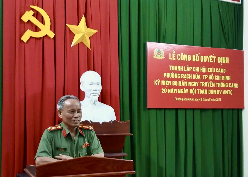 TP.HCM: Thành lập Chi hội Cựu CAND phường Rạch Dừa