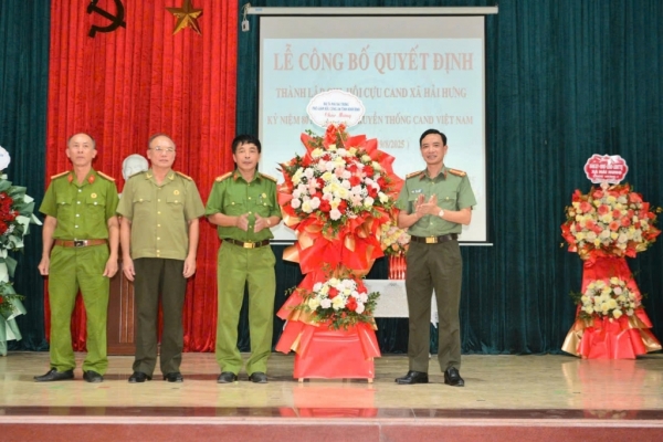Ninh Bình: Công bố quyết định thành lập Chi hội Cựu CAND xã Hải Hưng