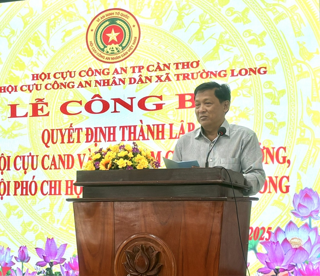 Cần Thơ: Công bố quyết định lập Chi hội Cựu CAND xã Trường Long Cần Thơ: Công bố quyết định lập Chi hội Cựu CAND xã Trường Long