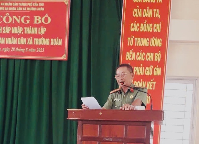Cần Thơ: Công bố quyết định thành lập Chi hội Cựu CAND xã Trường Xuân
