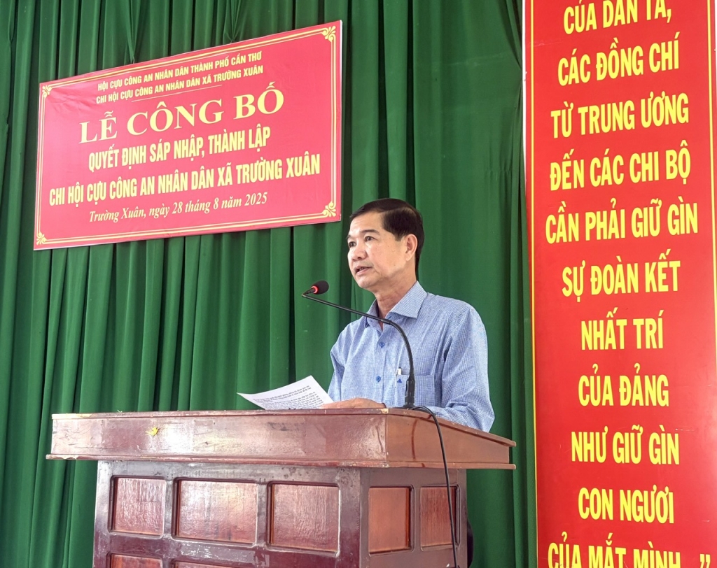 Cần Thơ: Công bố quyết định thành lập Chi hội Cựu CAND xã Trường Xuân Cần Thơ: Công bố quyết định thành lập Chi hội Cựu CAND xã Trường Xuân