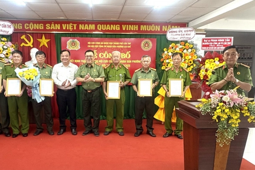 Cần Thơ: Công bố quyết định thành lập Chi hội Cựu CAND phường Cái Khế