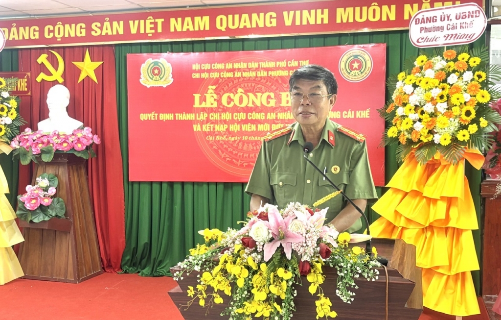 Cần Thơ: Công bố quyết định thành lập Chi hội Cựu CAND phường Cái Khế