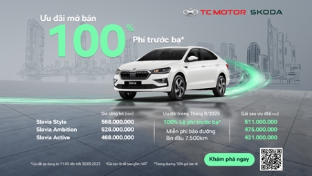 Skoda Việt Nam ra mắt mẫu sedan SLAVIA với giá bán lẻ chỉ từ 421 triệu đồng