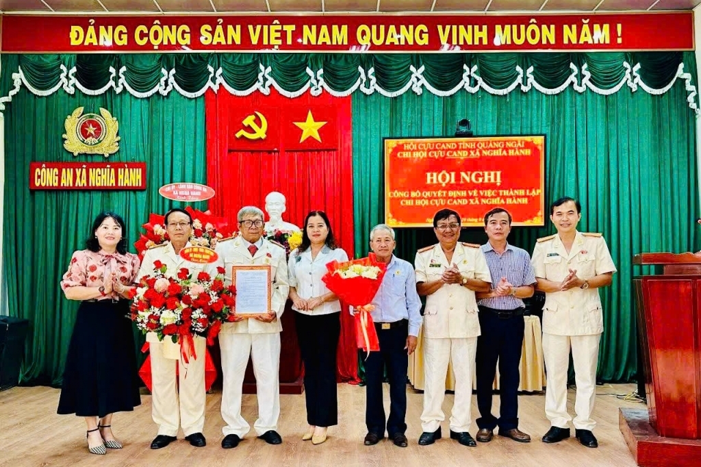 Quảng Ngãi: Công bố quyết định thành lập Chi hội Cựu CAND xã Nghĩa Hành