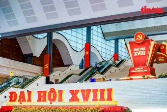 Toàn cảnh phiên khai mạc Đại hội đại biểu Đảng bộ TP Hà Nội lần thứ XVIII