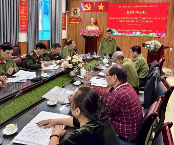 Hội Cựu CAND tỉnh Ninh Bình triển khai góp ý kiến vào dự thảo các văn kiện trình Đại hội XIV của Đảng