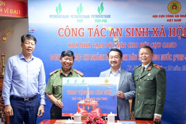 Hội Cựu CAND và PVEP-POC chung tay xây dựng 40 mái ấm nhân ái