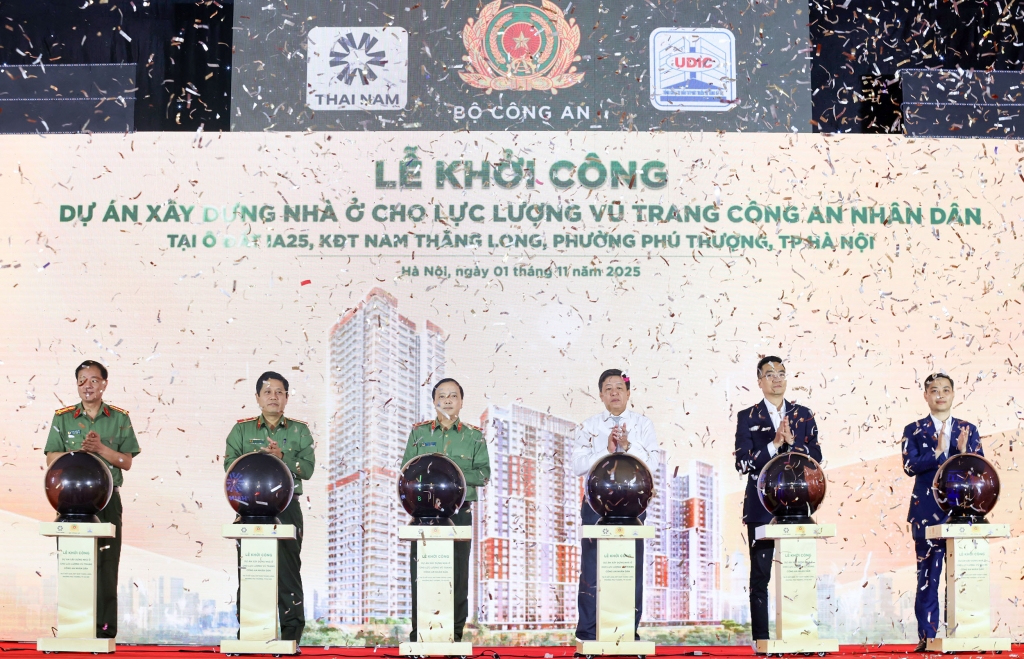 Khởi công Dự án nhà ở cho lực lượng vũ trang CAND tại KĐT Nam Thăng Long