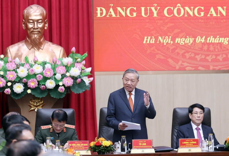 Tổng Bí thư: Gia tăng đóng góp của lực lượng Công an thực hiện các mục tiêu chiến lược của Đảng -1