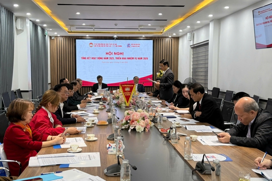 Cụm thi đua lĩnh vực Pháp luật - Môi trường - Y tế Ủy ban Trung ương MTTQ Việt Nam tổng kết năm 2025