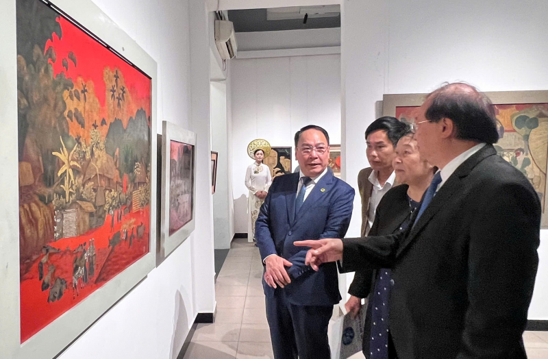 Triển lãm nghệ thuật sơn mài chào mừng Đại hội Đảng toàn quốc lần thứ XIV -0