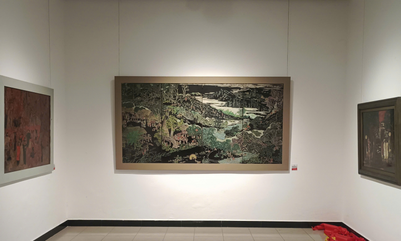 Triển lãm nghệ thuật sơn mài chào mừng Đại hội Đảng toàn quốc lần thứ XIV -1