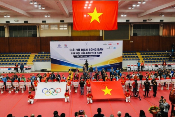 Khai mạc Giải Vô địch Bóng bàn Cúp Hội Nhà báo Việt Nam, lần thứ XVIII – năm 2025